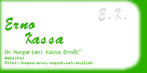 erno kassa business card